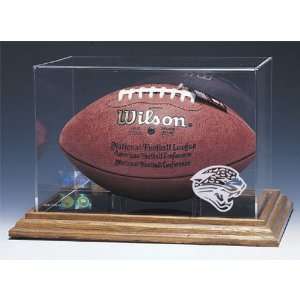  Jacksonville Jaguars NFL Football Display Case (Wood Base 