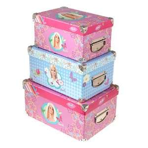  Barbie Set of 3 Nested Storage Trunks   Perfect as a Toy 