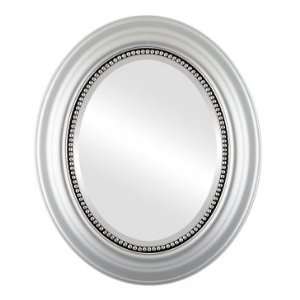   Heritage Oval in Silver Spray Mirror and Frame