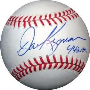 Dave Kingman autographed Baseball inscribed 442 HRs