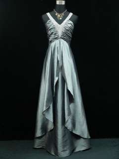   Satin Grey Sparkle Prom Ball Gown Wedding/Evening Dress UK Size 16 18