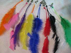   /100 pcs Assorted Feather Hair Clip Extensions   Wholesale Lot  