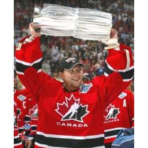 Martin Brodeur with 2004 World Cup Trophy , 8x10 