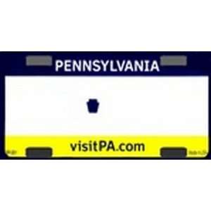 : BP 081 Pennsylvania State Background Blanks FLAT   Bicycle License 