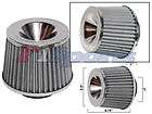 UNIVERSAL 76MM INLET STAINLESS CONE AIR INTAKE FILTER