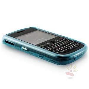  For Blackberry 9630 TPU Case , Clear Blue Circle Cell 