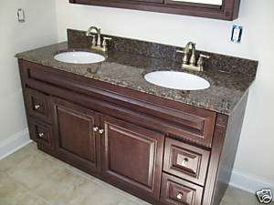 60x21 Eswell Cherry Stained Vanity and Granite Top  