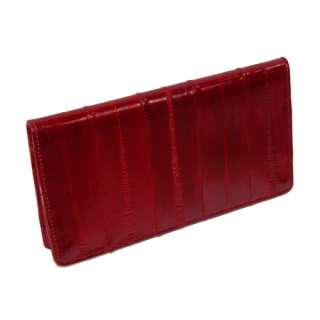 Eel Skin Checkbook Cover and Card Holder 847164003702  