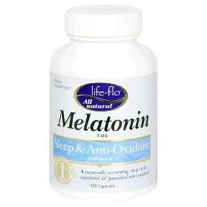 Life Flo Melatonin, 3 mg, Sleep & Anti Oxidant Formula, Capsules, 120 