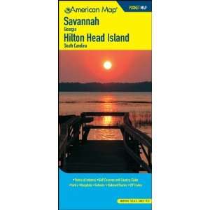   Savannah, GA And Hilton Head Island, SC Pocket Map