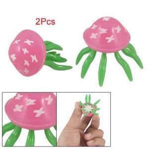   Pcs Pink Green Plastic Jellyfish Decor for Fish Tank: Pet Supplies