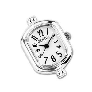    Silver Tone Curved Rectangle Watch Face: Arts, Crafts & Sewing