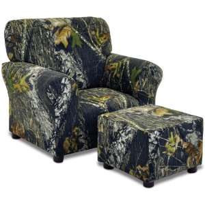  Mossy Oak Camouflage Club Chair and Ottoman Set: Home 
