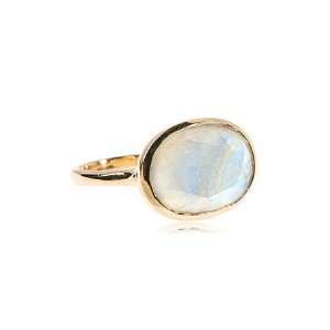  Soft Serenade Moonstone Ring in Gold Vermeil Size 8 