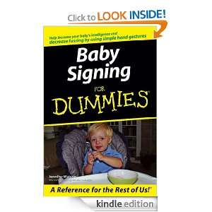 Baby Signing For Dummies Jennifer Watson  Kindle Store
