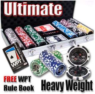 300 Aluminum Case Ultimate Poker Chip Set FREE BOOK  