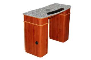 CLASSIC NAIL STATION, GRANITE TOP, W/ DUST COLLECTOR  
