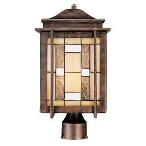   Style Glass Bungalow Golden 17 Outdoor Post Light