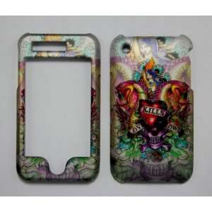  Iphone 3g&3gs Tatoo Snake&beau ty White Phone Case/cover 