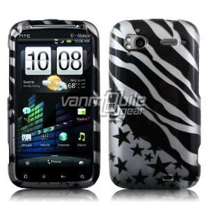  Zebra Star Design Hard 2 Pc Plastic Snap On Case for HTC Sensation 