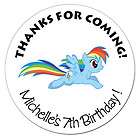 24 My Little Pony Rainbow Dash Birthday Sticker Gift Favor Party Label