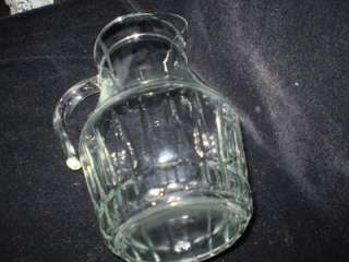 Depression Glass, 2 Qt., Clear, Paneled, Water Pitcher  