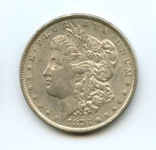 1878 8TF VARIETY $1 MORGAN SILVER DOLLAR US COIN ~ AU ~ SCARCE  