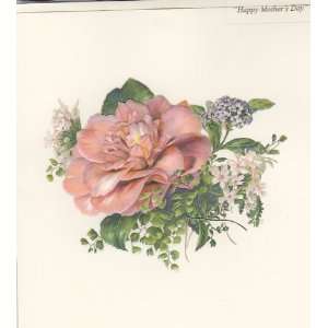   Card Mothers Day Camellia Embossed Flower Image Happy Mothers Day