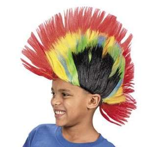  Synthetic Rainbow Rock Star Mohawk Wig [Toy] Everything 