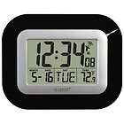 lacrosse atomic digital alarm wall clock w indoor temperature home