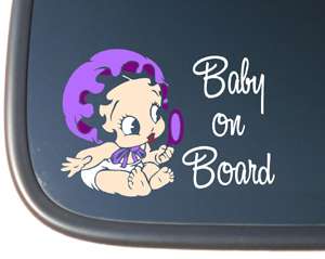 Betty Boop BABY ON BOARD Vinyl Decal Sticker  