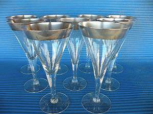   Thorpe Goblet Silver Band 71/2 Tall 9 Pieces FREE SHIPPINGL@@K