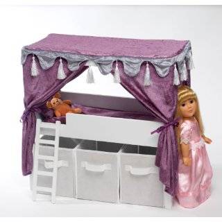   Doll Bunk Bed & Desk Combo   18 Inch Dolls Furniture: Toys & Games