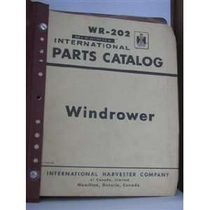 international harvester wr  202 parts catalog windrower international 