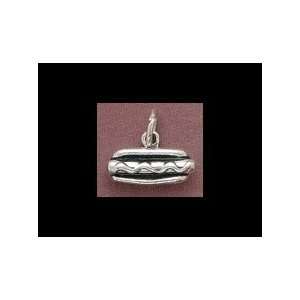  Sterling Silver Charm 9/16 in long Hot Dog: Jewelry