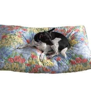  Field Overfill Flowers Quilted Pet Bed Cover ( Blue Multi 