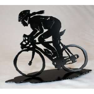  Female Cyclist Bicycle Sculpture 
