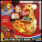 ZHU ZHU PETS ZHU FARI Mommy & Baby ** Zulu The Giraffe & Baby Buttons 