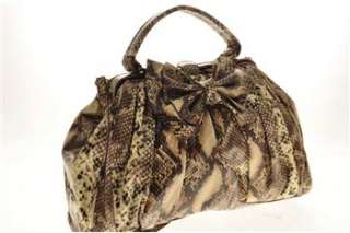 Jessica Simpson NEW Runway Bow Animal Print Convertible Medium Handbag 