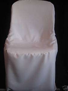 100 WHITE LIFETIME FOLDING CHAIR COVERS WEDDING BANQUET  