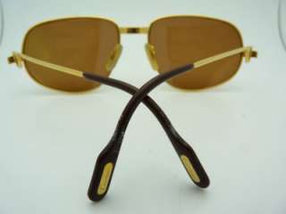 Vintage Cartier Santos Two Tone Sunglasses 135 Size 55 18 Burgundy 