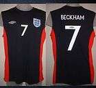   BECKHAM Football Soccer Shirt Jersey Uniform Adult Medium L/S Rare