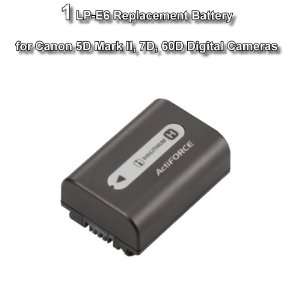  Replacement Batteries for LP E6 Kit for Canon EOS 7D, 5D Mark 