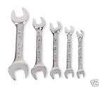 WILLIAMS SHORT DOUBLE HEAD OPEN END WRENCH 5 PC SET SAE