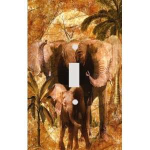  Safari Elephants Decorative Switchplate Cover