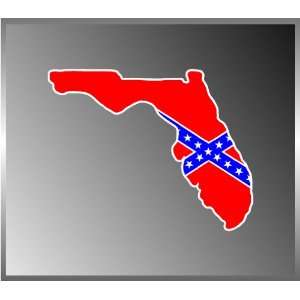 Florida Rebel Flag Souther Confederate Vinyl Decal Bumper Sticker 4 X 