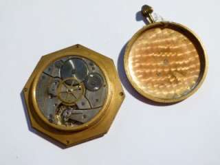 Antique ART DECO Travel Watch Clock Swiss OCTAVA WATCH CO Pocket Watch 