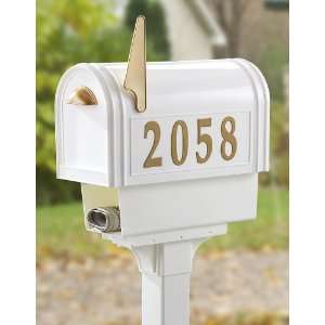 Capitol Mailbox and Post White Finish Patio, Lawn 