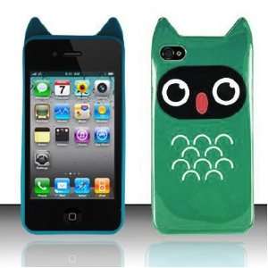  Green/Blue Owl   TPU Protector for iPhone 4 / 4S [AT&T 