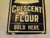 Crescent Flour Voigt Milling Co ~ Embossed Metal Advertising Door Push 